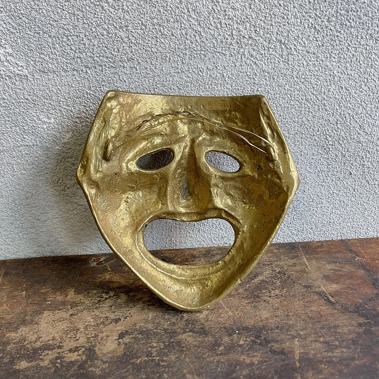 Mask in brass from the classical Greek-Roman theatre, 19th century 8