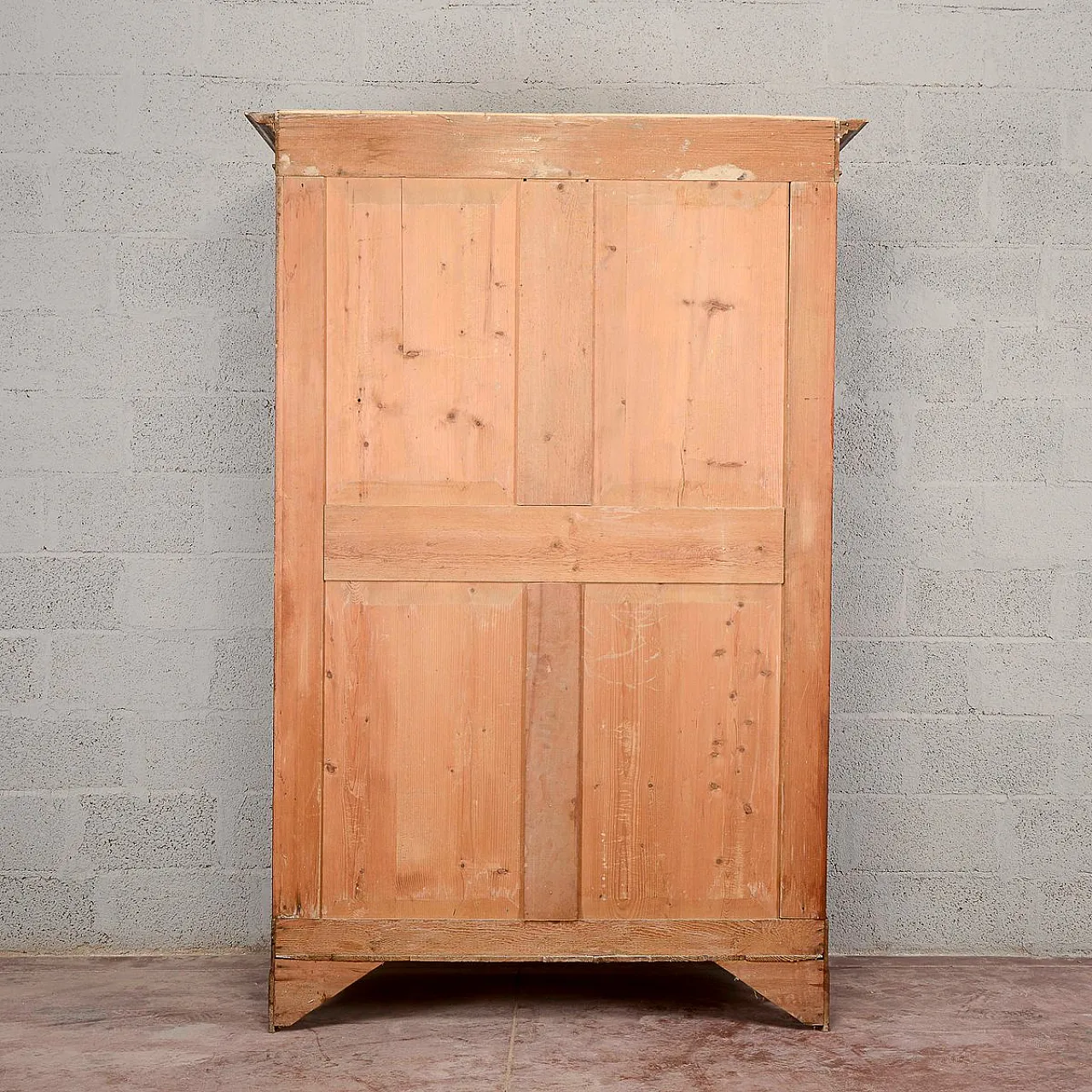 Two-door wardrobe in solid fir, 19th century 11