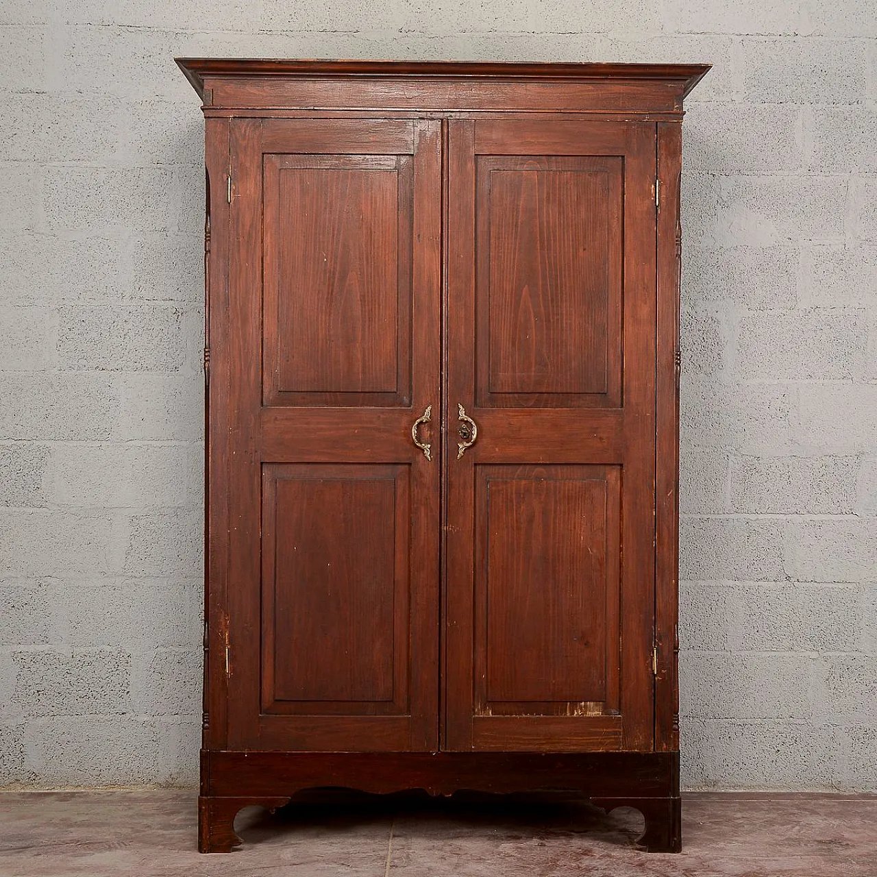 Two-door wardrobe in solid fir, 19th century 16