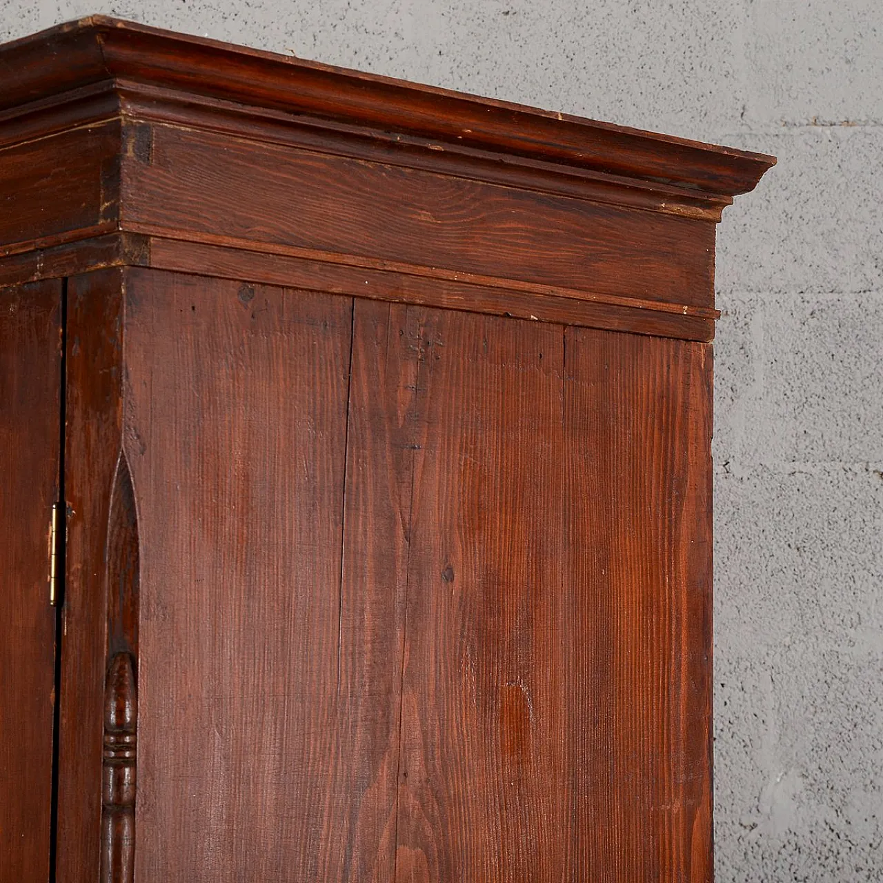 Two-door wardrobe in solid fir, 19th century 17