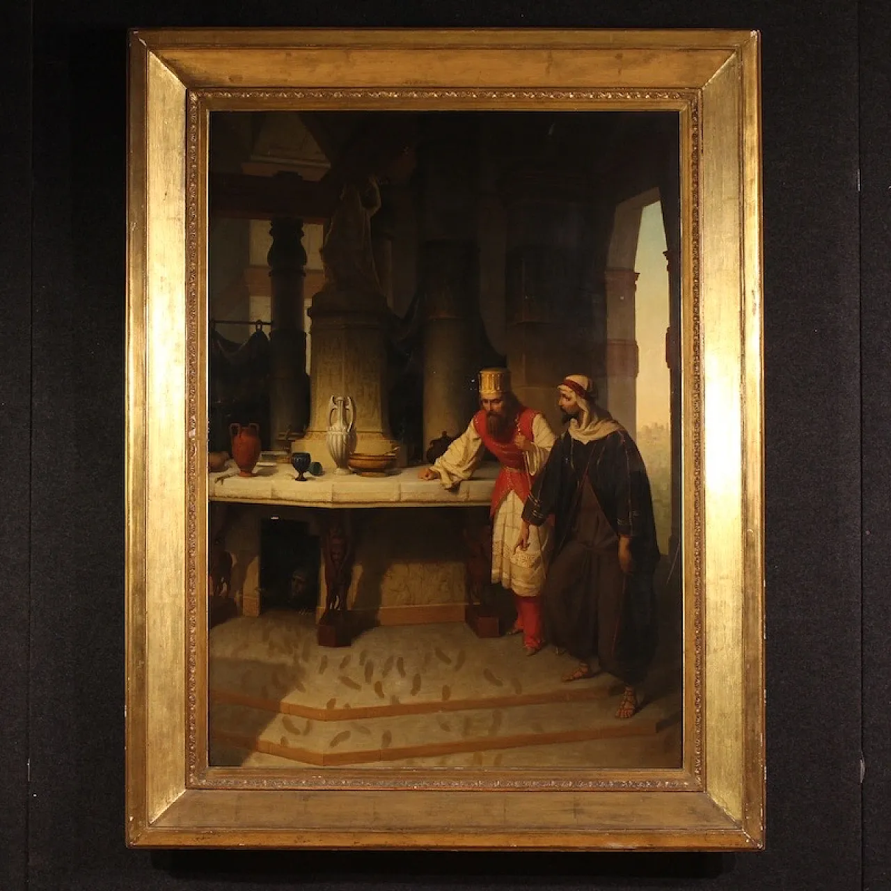 Large painting by Carlo De Notaris, the prophet Daniel 1