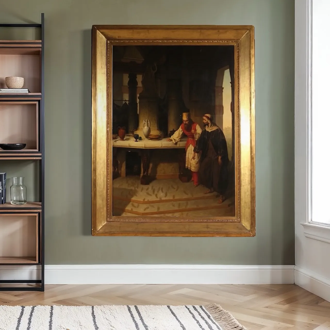 Large painting by Carlo De Notaris, the prophet Daniel 7