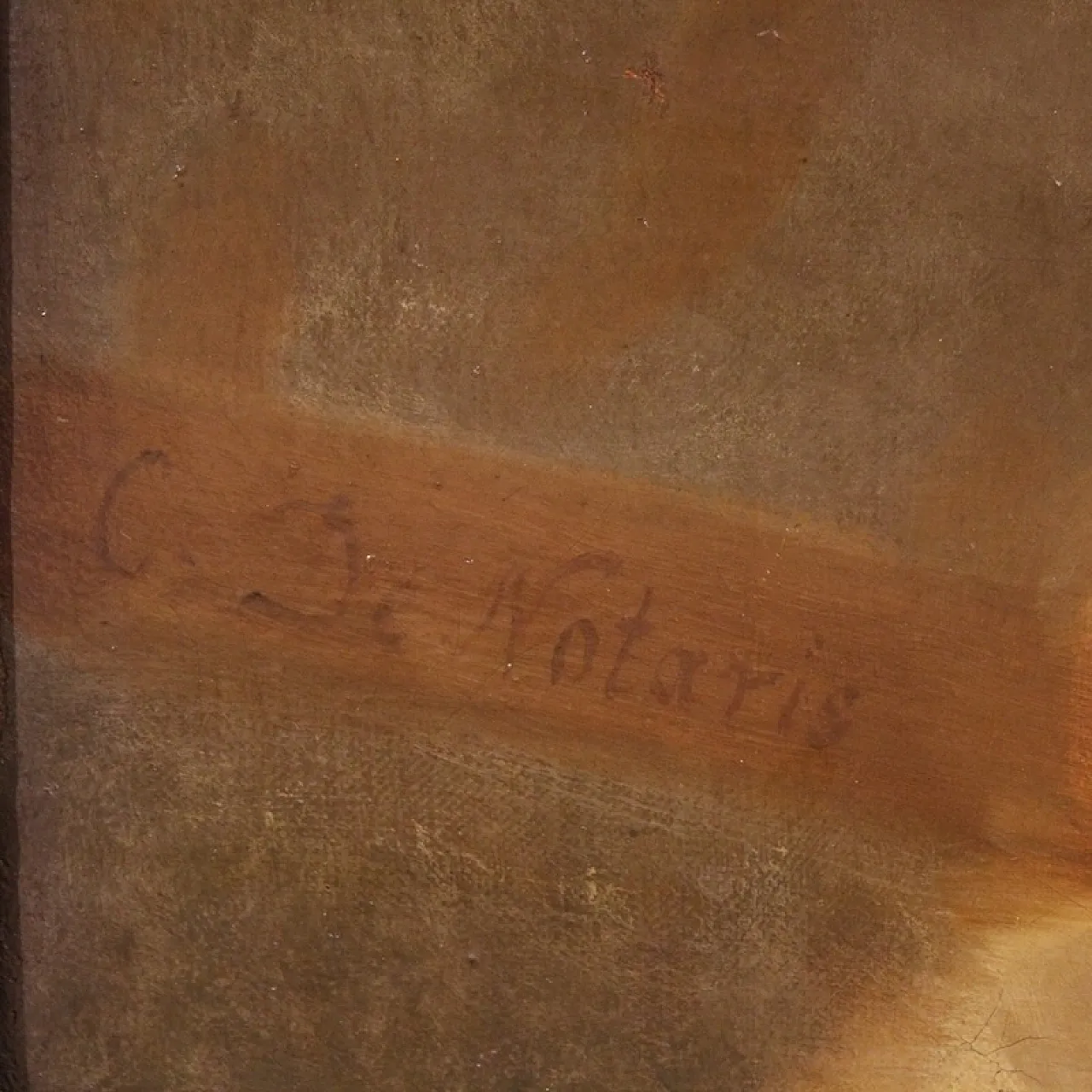 Large painting by Carlo De Notaris, the prophet Daniel 8