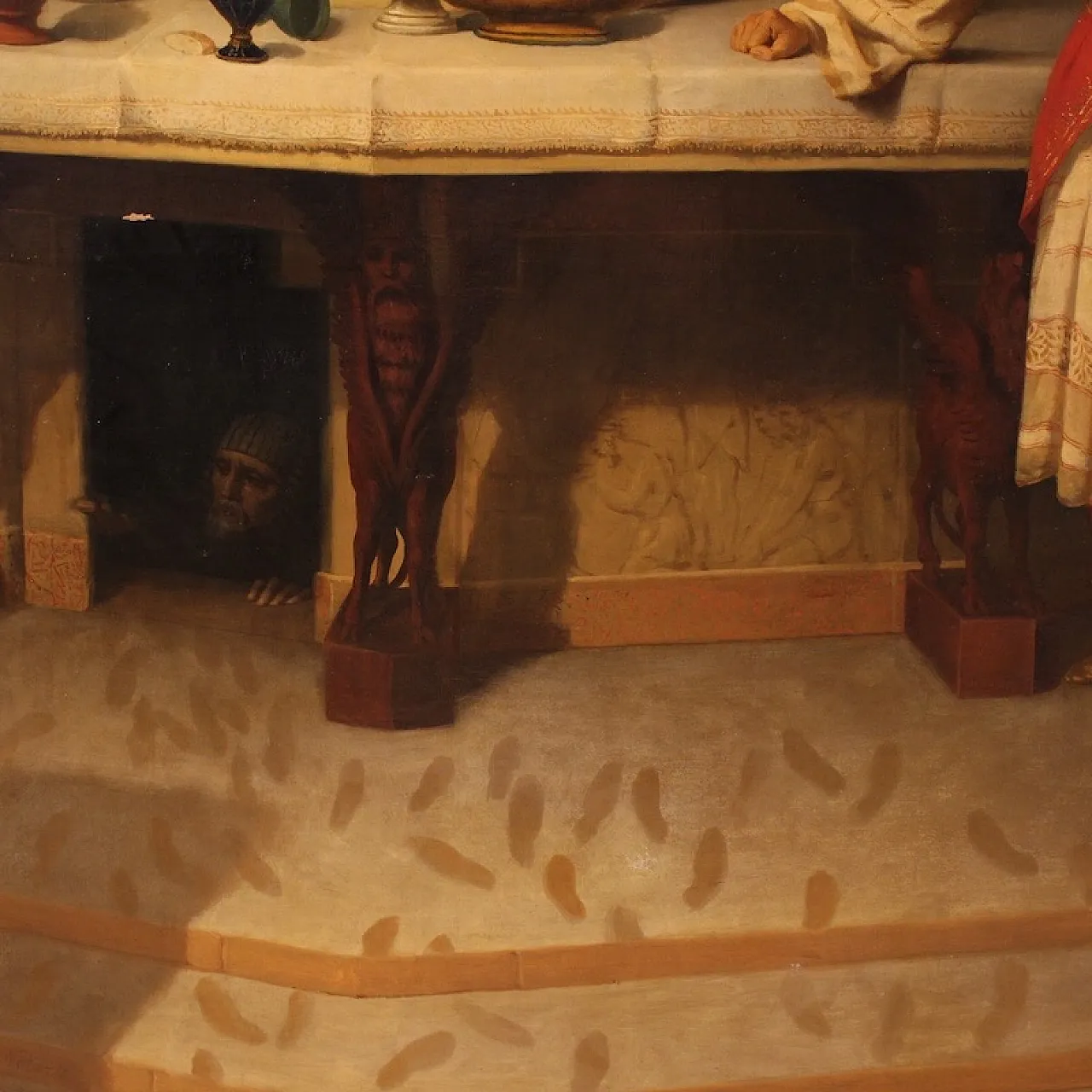 Large painting by Carlo De Notaris, the prophet Daniel 10