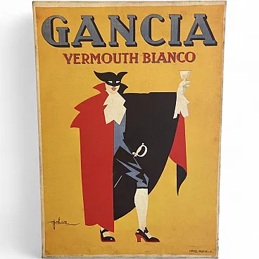 Vermouth advertising poster by Eugenio Colmo for Gancia, 1920s