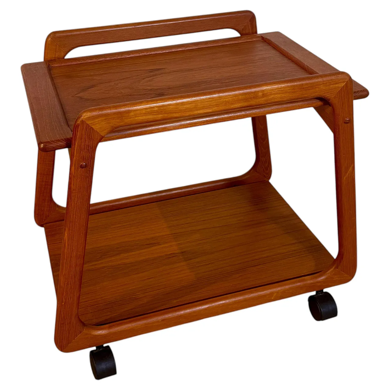 Carrello bar danese in teak Scandinavian Modern, anni ’60 1