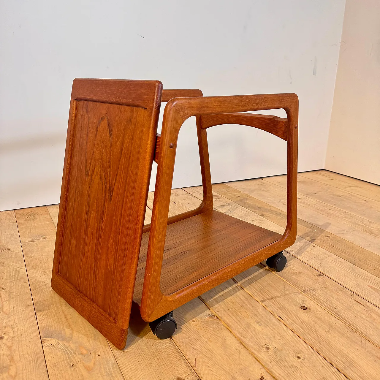 Carrello bar danese in teak Scandinavian Modern, anni ’60 6
