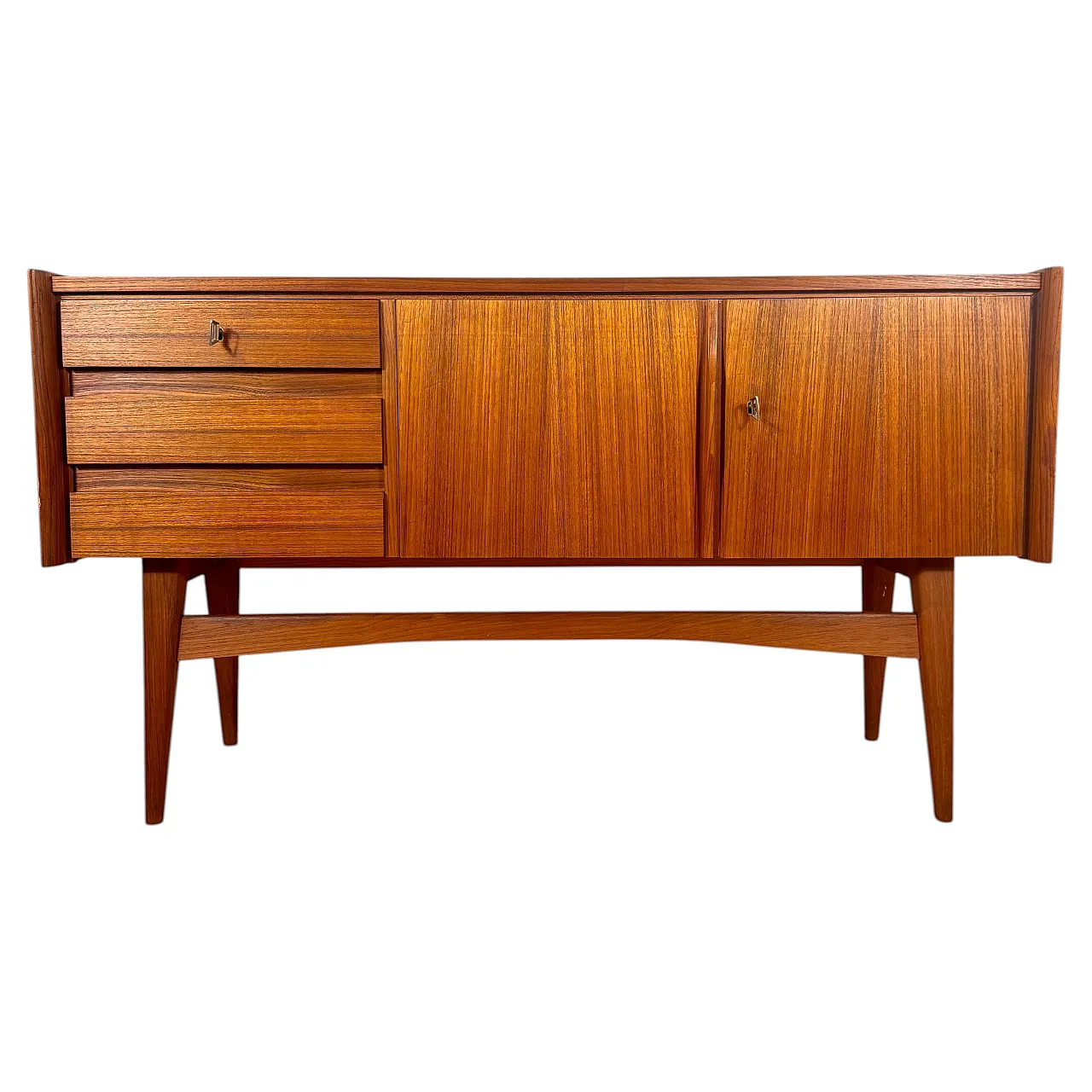 Sideboard piccola danese in teak Scandinavian Modern, anni ’60 1