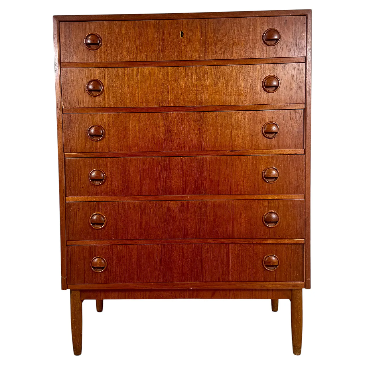 Danish Scandinavian Modern teak chest of drawers, 1960s 1