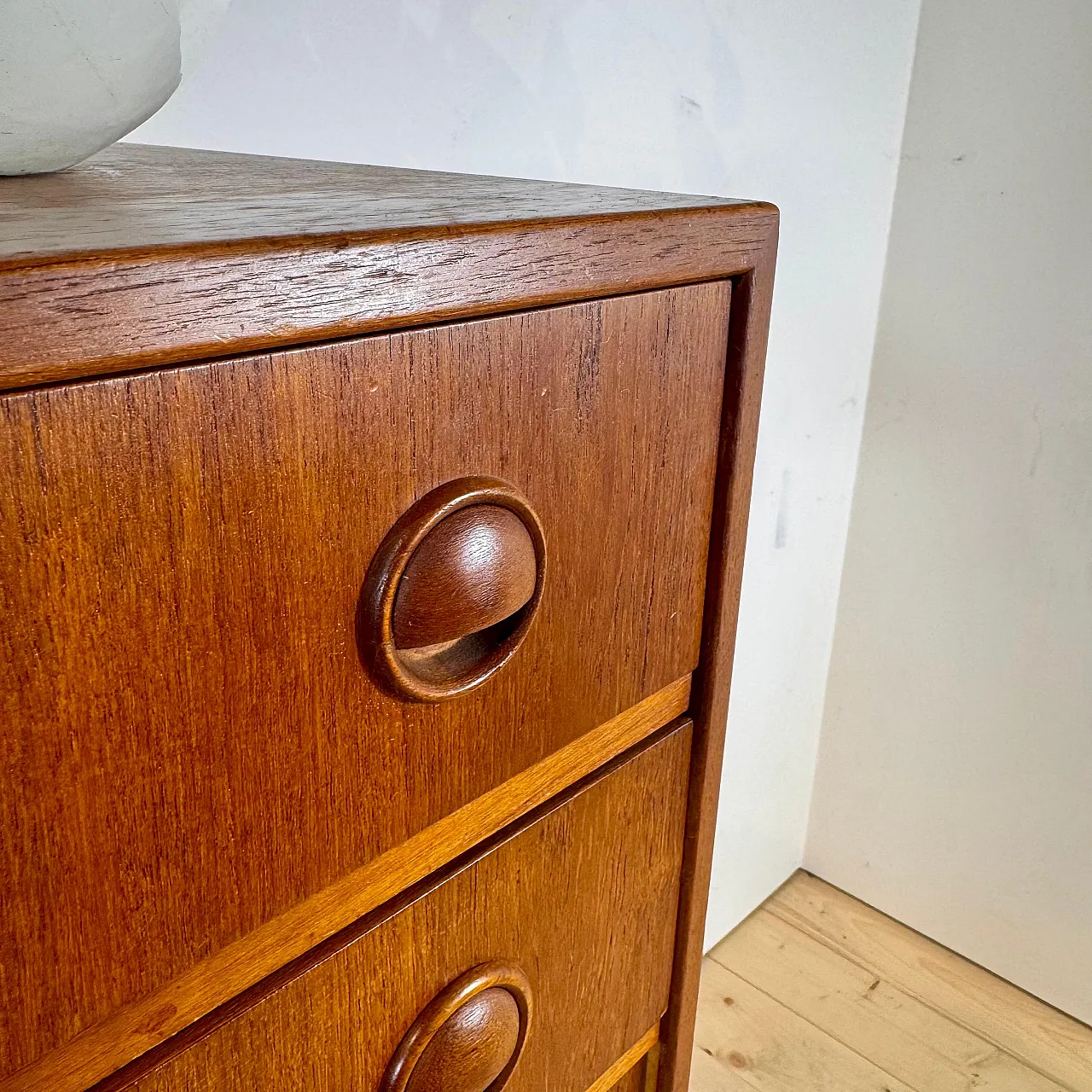 Danish Scandinavian Modern teak chest of drawers, 1960s 3