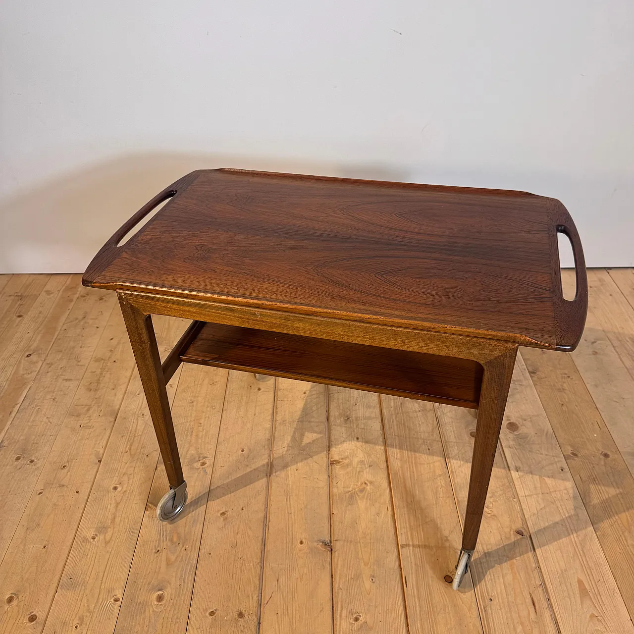 Scandinavian Modern teak bar cart, 1960s 2