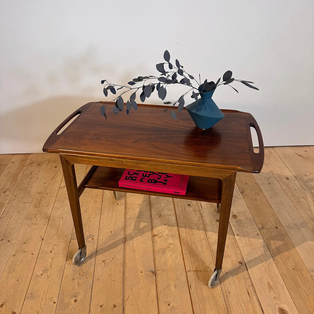 Scandinavian Modern teak bar cart, 1960s 4