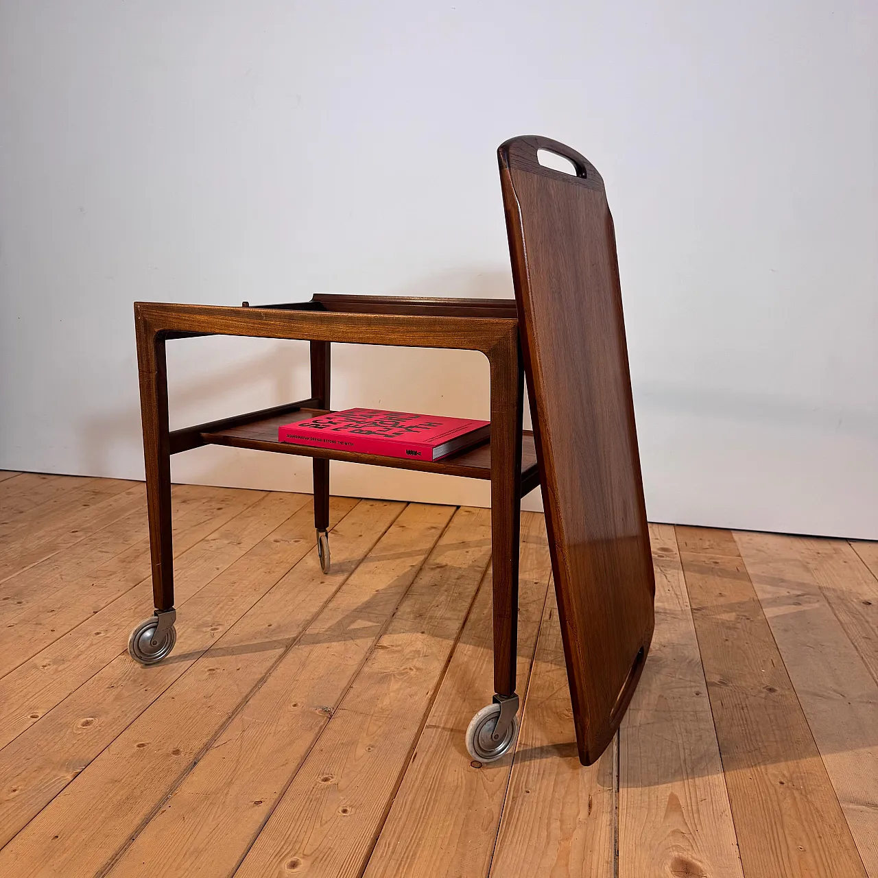 Scandinavian Modern teak bar cart, 1960s 6