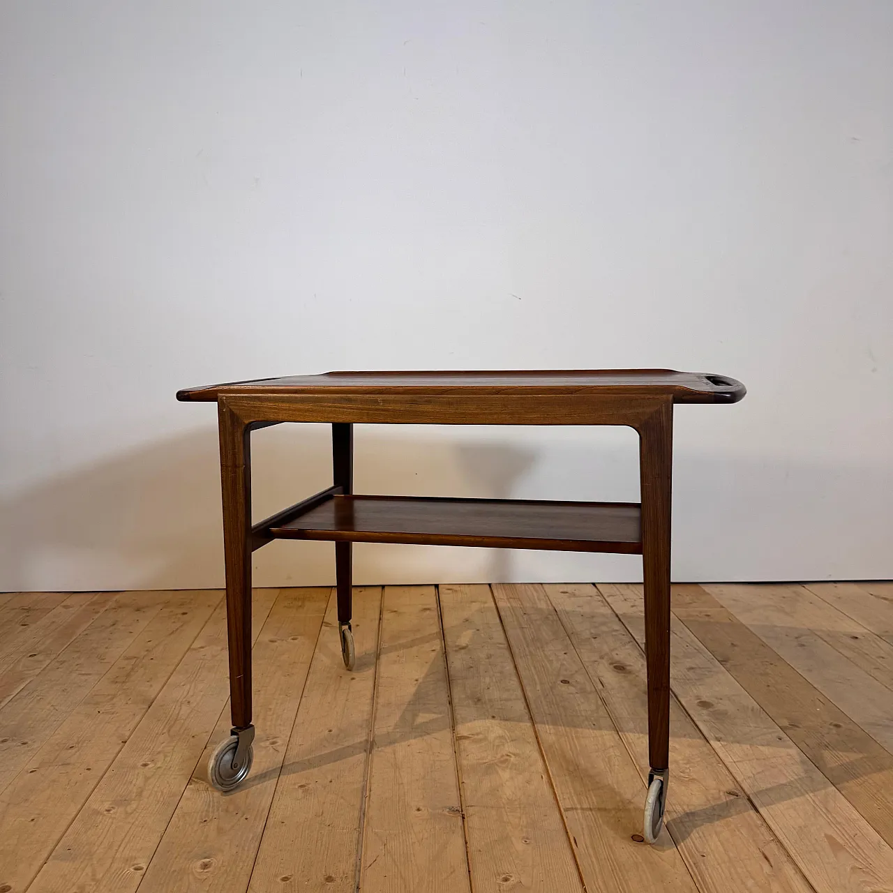Scandinavian Modern teak bar cart, 1960s 11