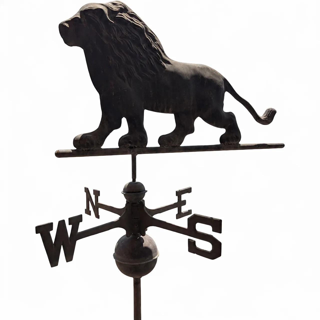 Italian weather vane from the early 1900s in copper with lion 7
