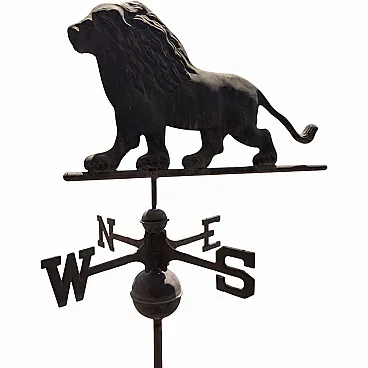 Italian weather vane from the early 1900s in copper with lion