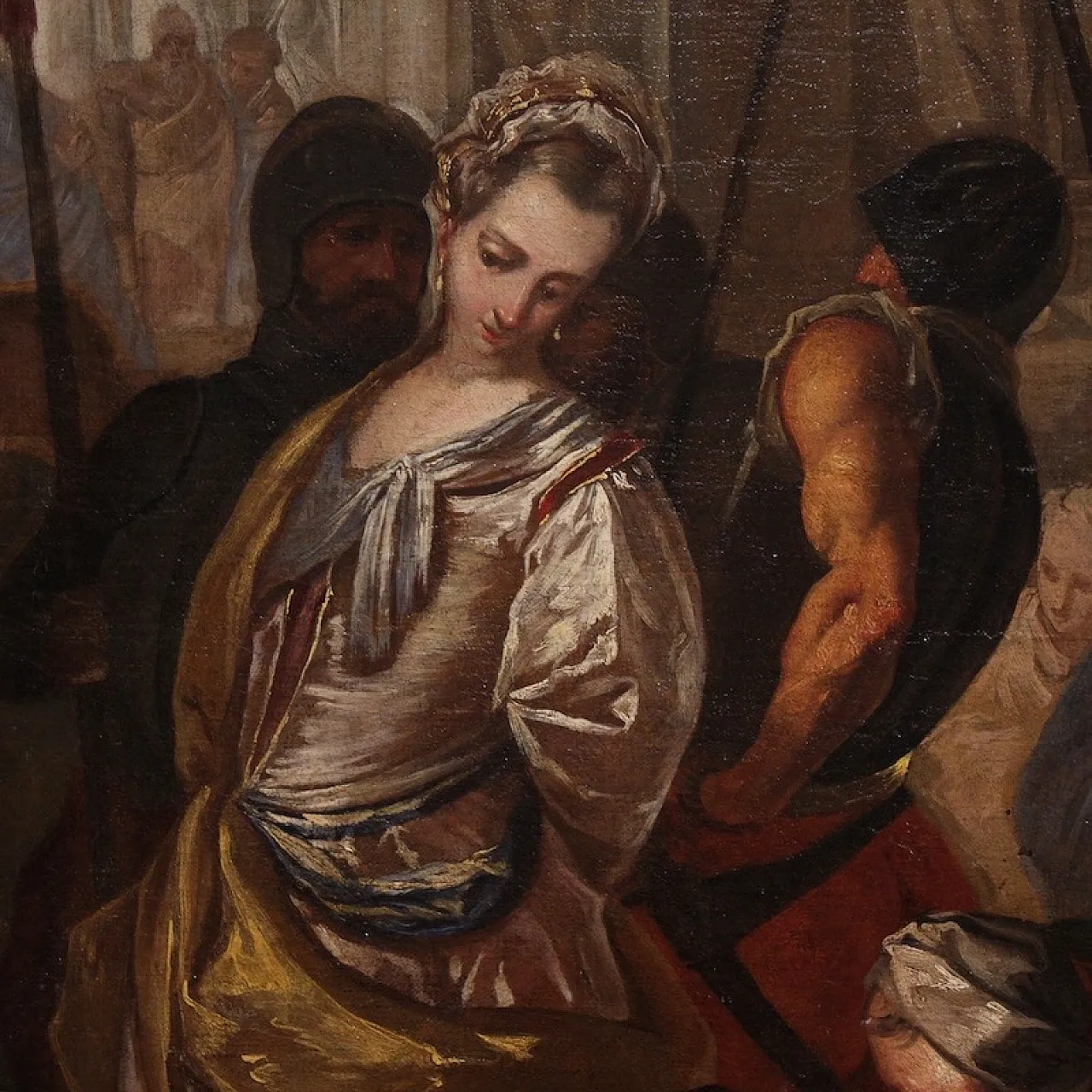 Venetian painting, Christ and the adulteress, 16th century 7