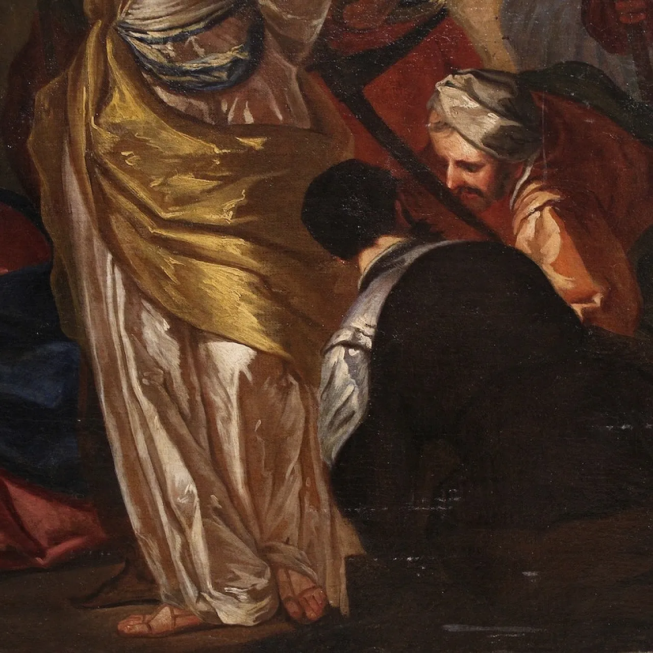 Venetian painting, Christ and the adulteress, 16th century 10