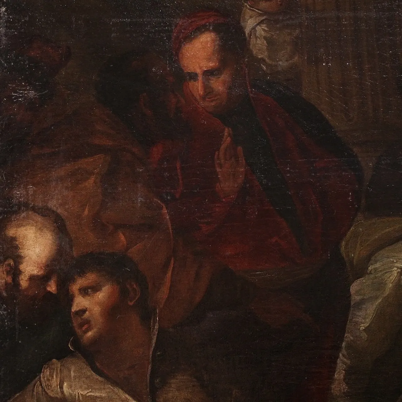 Venetian painting, Christ and the adulteress, 16th century 14