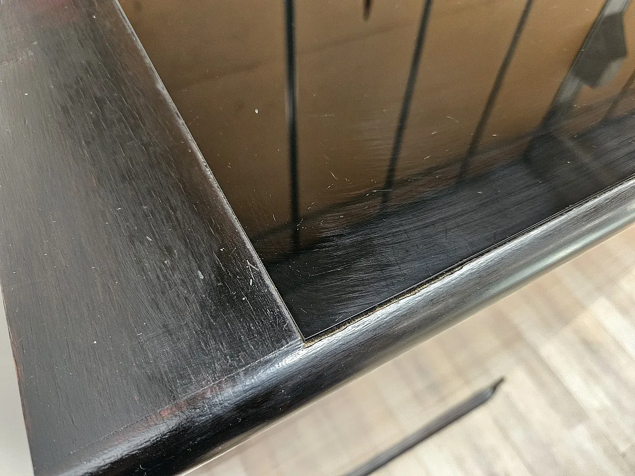 Art Decò sideboard in briar and lacquered wood, 1950s 10
