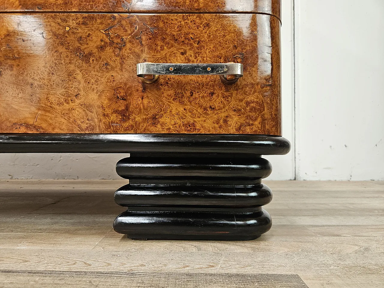 Art Decò sideboard in briar and lacquered wood, 1950s 23