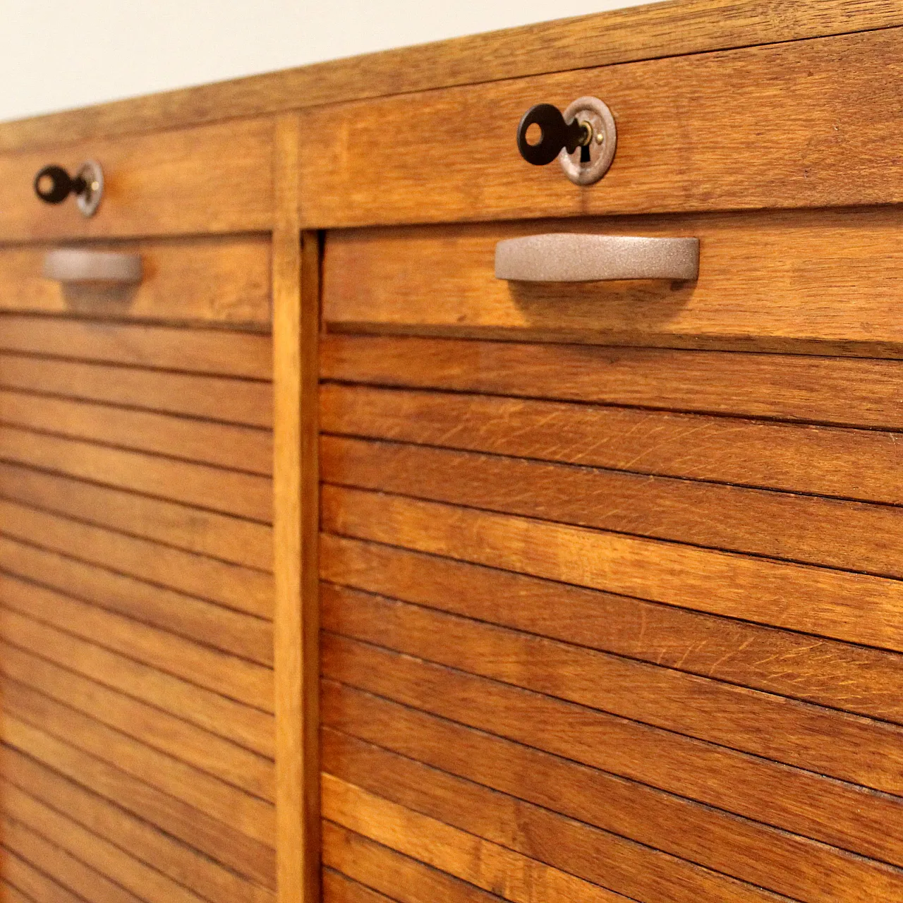 Filing cabinet with oak archive filing shutter, early 1900s 6