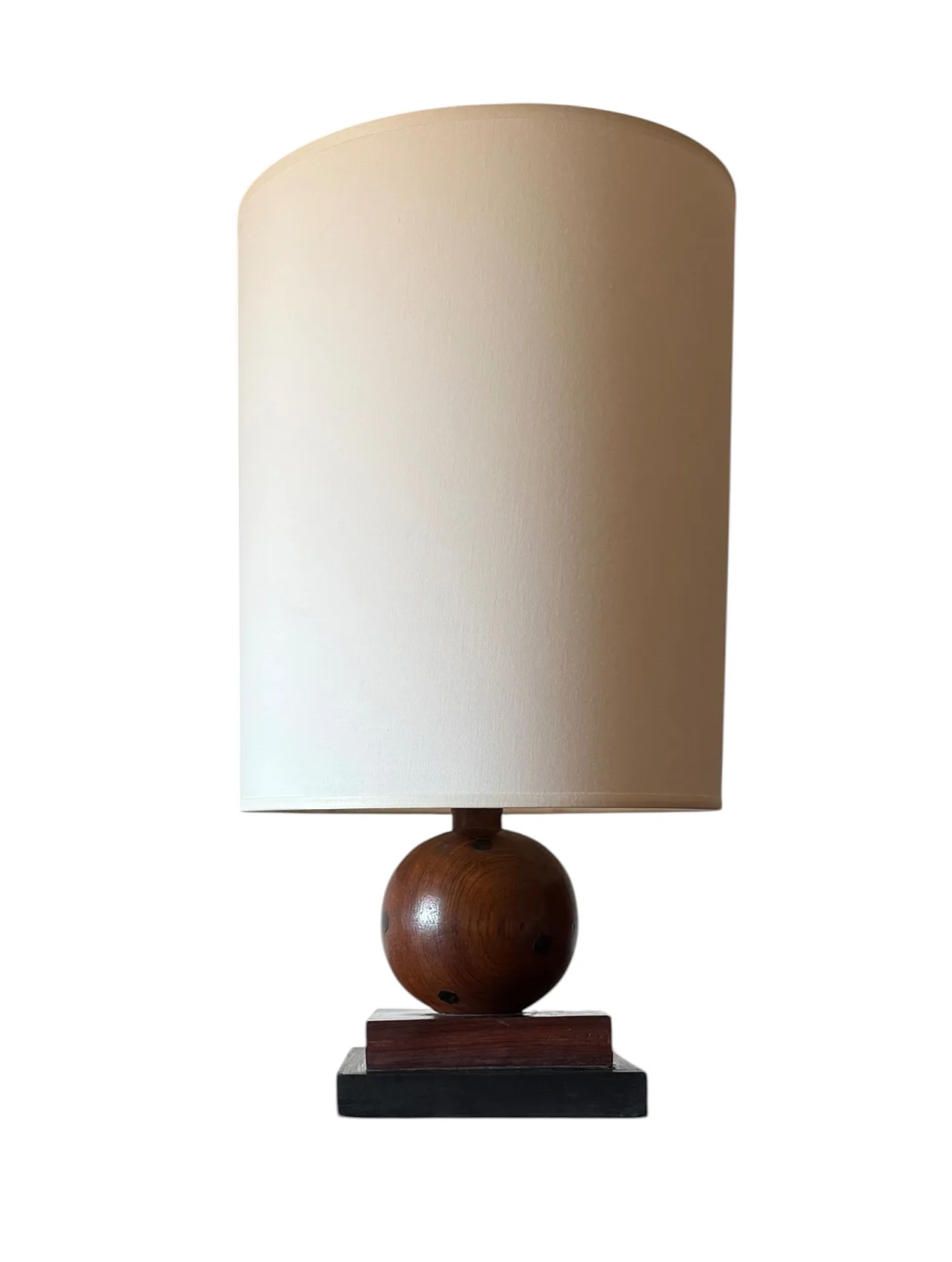 Art Deco wooden table lamp, France, circa 1930s 1
