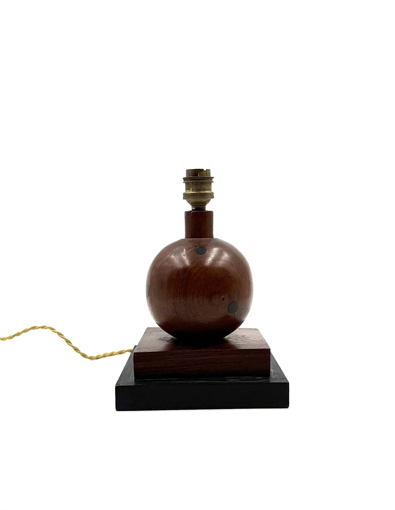 Art Deco wooden table lamp, France, circa 1930s 4