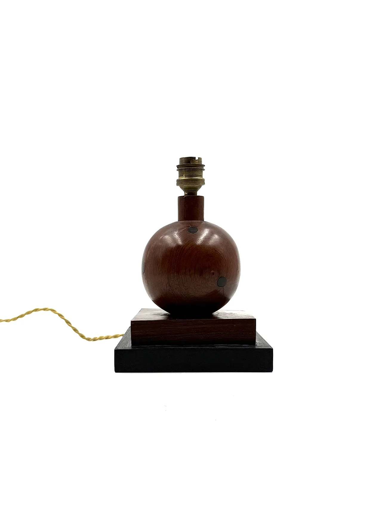 Art Deco wooden table lamp, France, circa 1930s 5