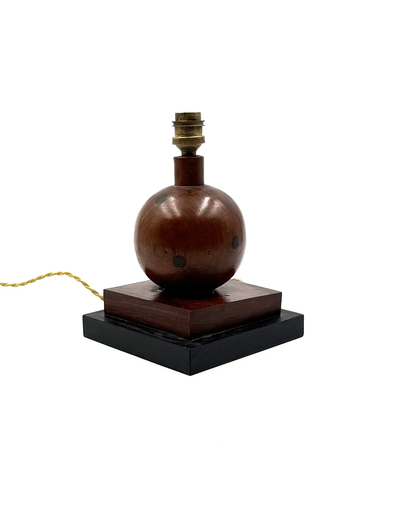 Art Deco wooden table lamp, France, circa 1930s 8