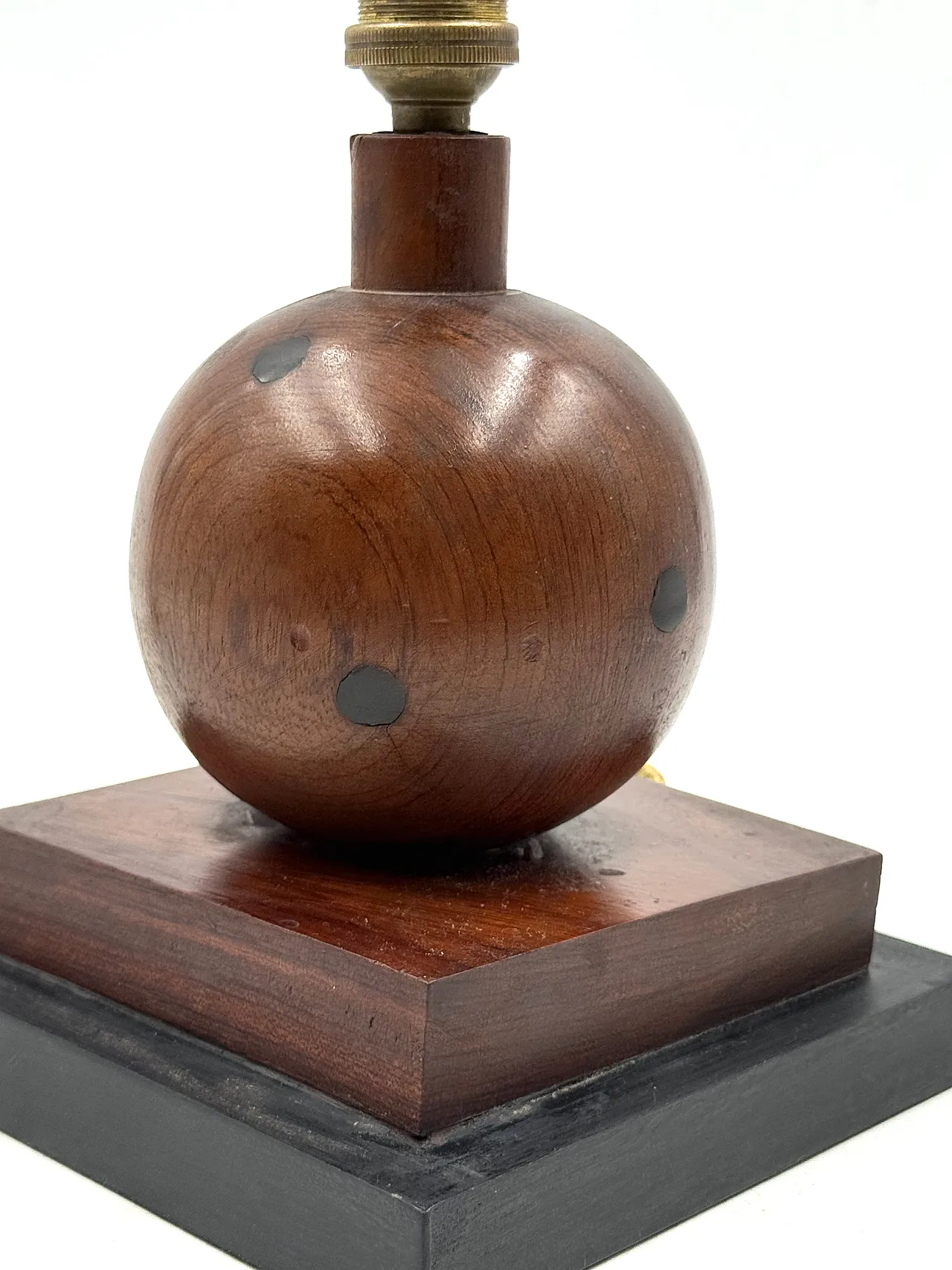 Art Deco wooden table lamp, France, circa 1930s 9