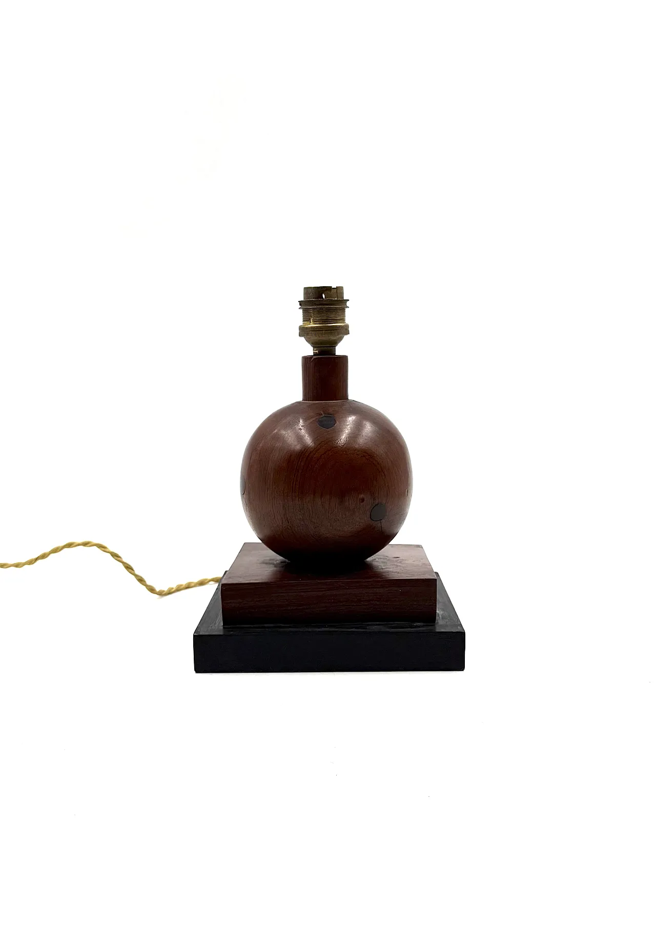 Art Deco wooden table lamp, France, circa 1930s 10