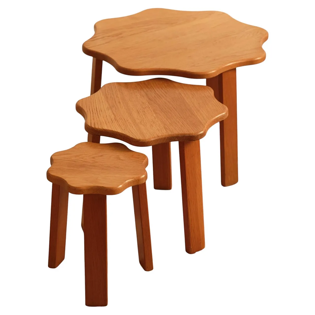 3 Wooden nesting tables, 20th century 1