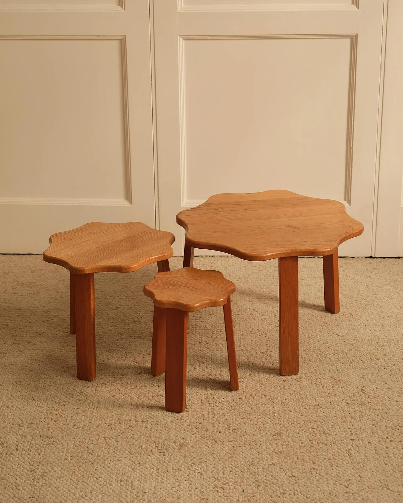 3 Wooden nesting tables, 20th century 2