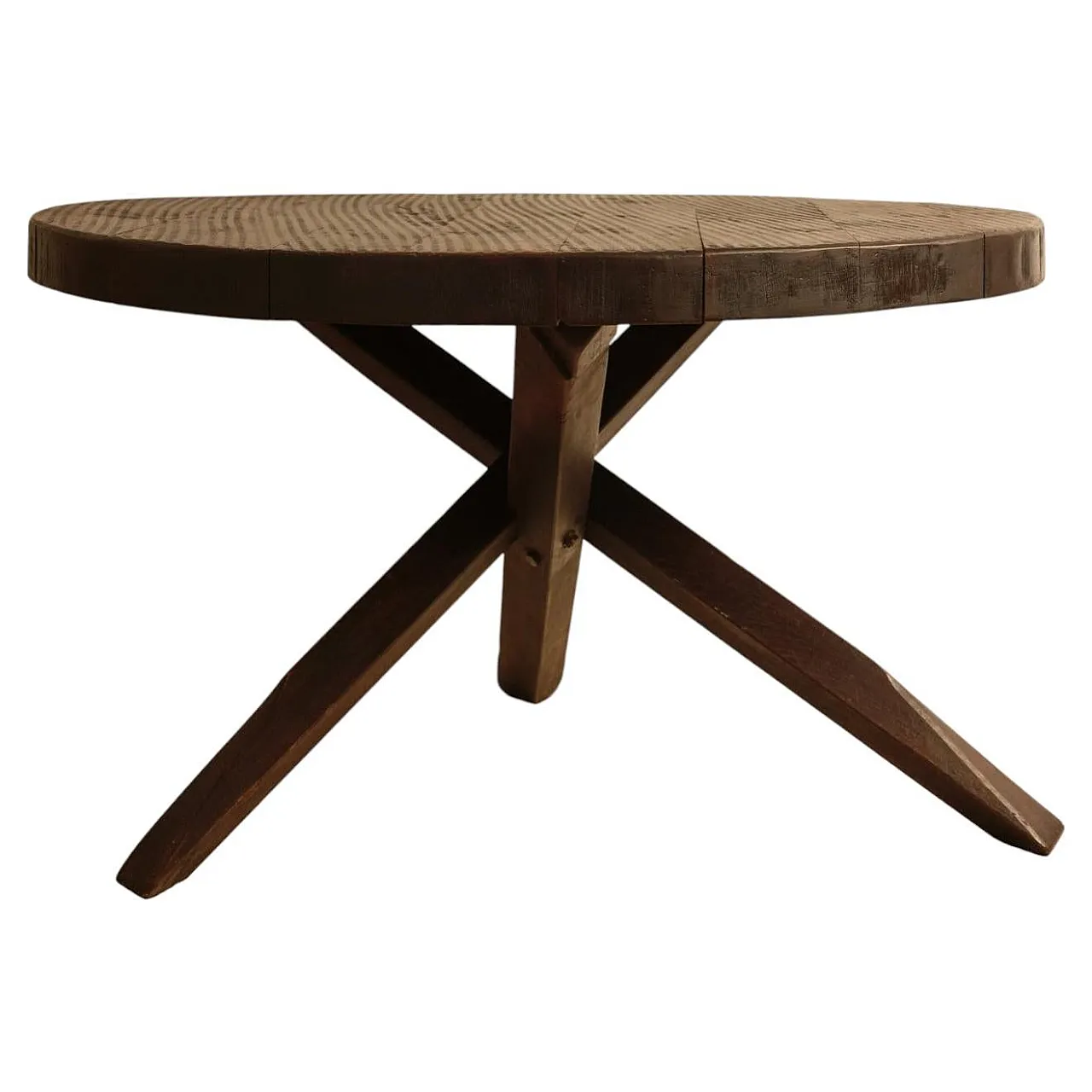 Wooden cricular table, 1950s 1