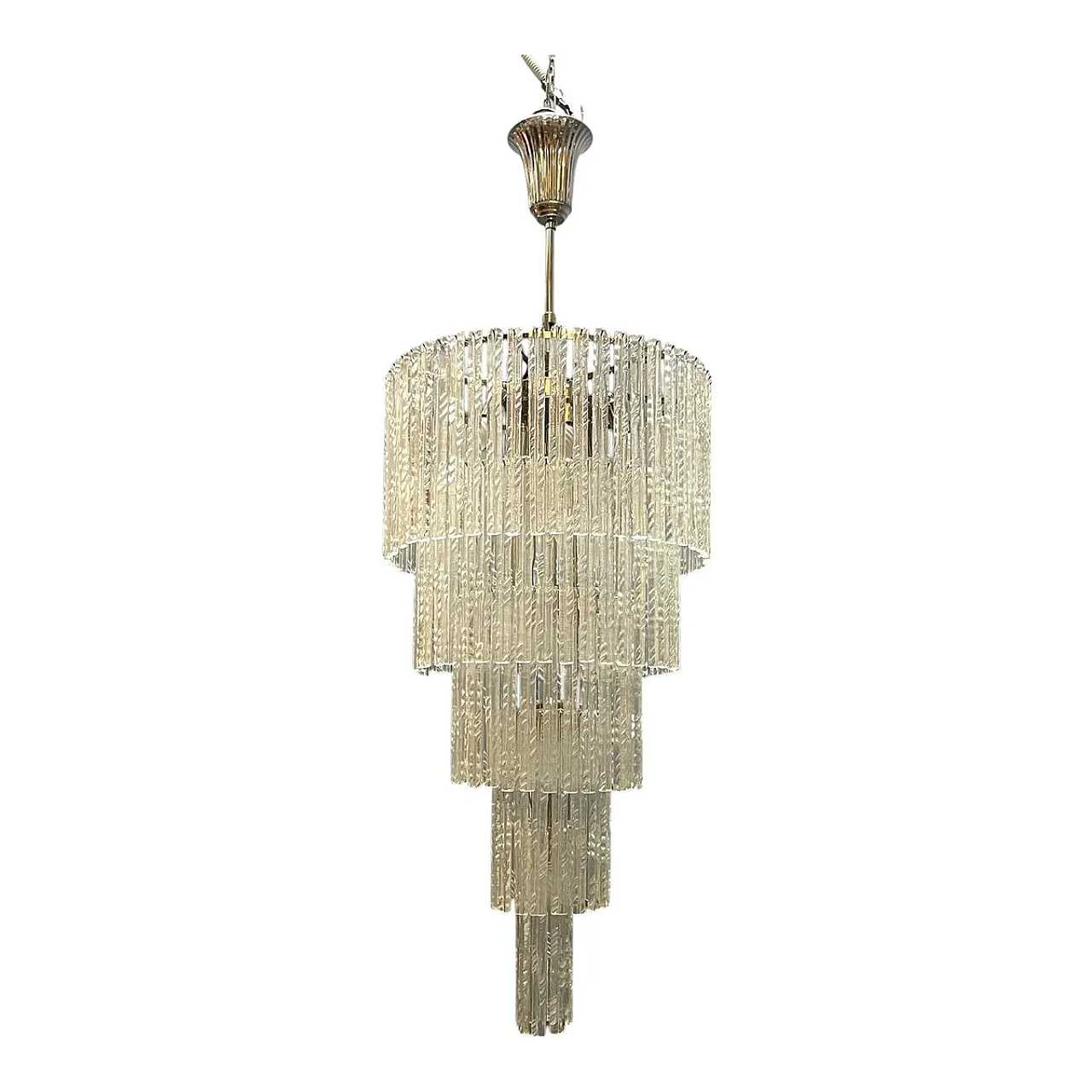 Large Murano glass chandelier, Italy, 1980s 1