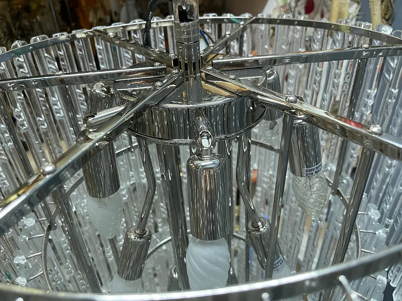 Large Murano glass chandelier, Italy, 1980s 12