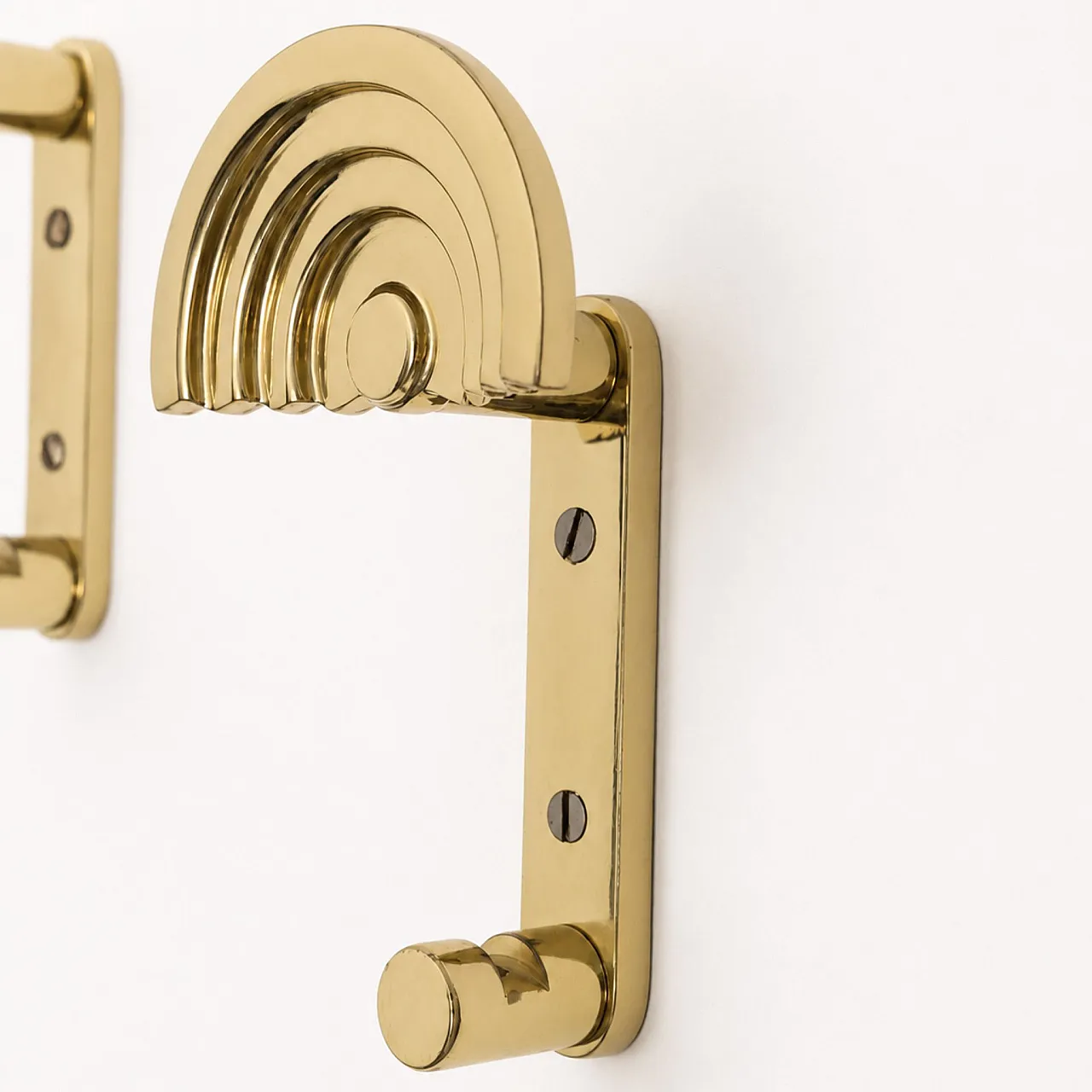 Appendiabiti SE 314 di Ettore Sottsass per Valli & Valli in ottone,90s 2