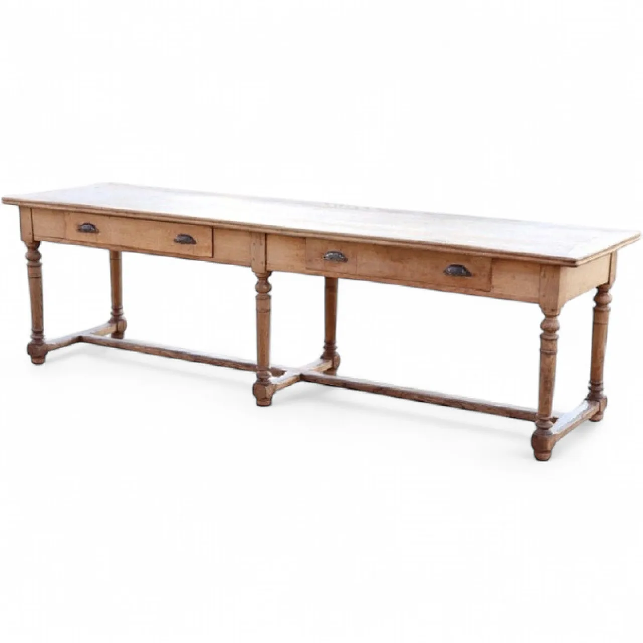 Large rustic oak table, early 1900s 13