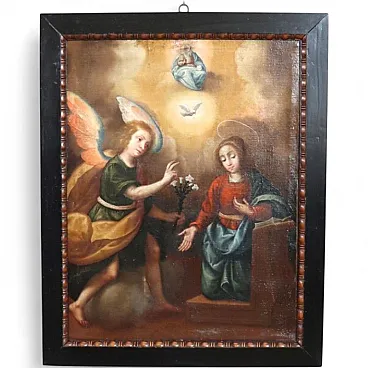 The Annunciation, oil painting on canvas, 17th century