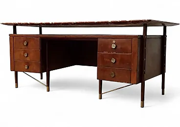 Italian 1940s desk with marble top