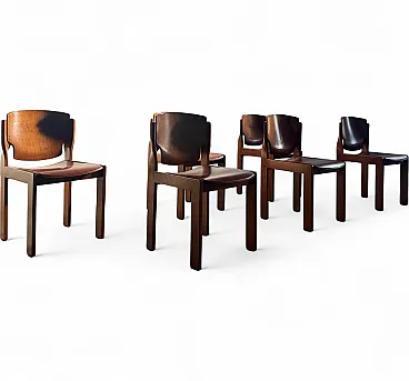 6 Model 122 Vico Magistretti chairs for Cassina, 1960s