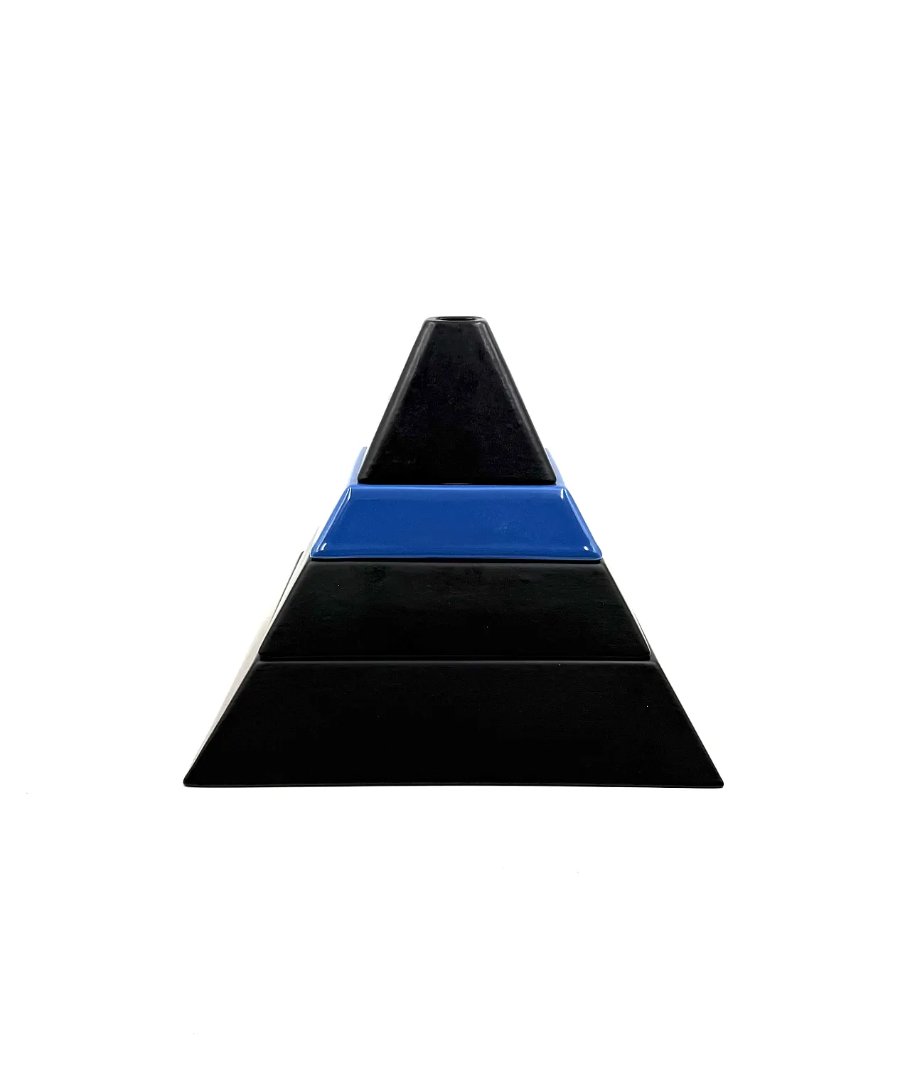 Pyramid-shaped ceramic centrepiece, Amalgames France 1980 9