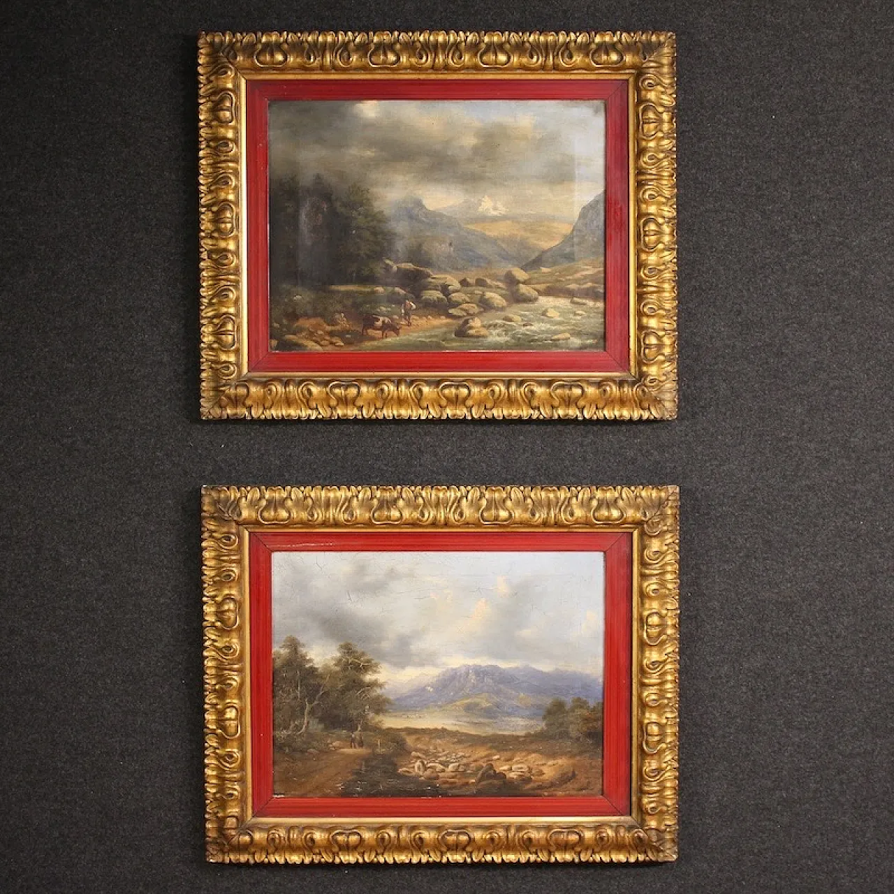 Italian painting, landscape, 19th century 2