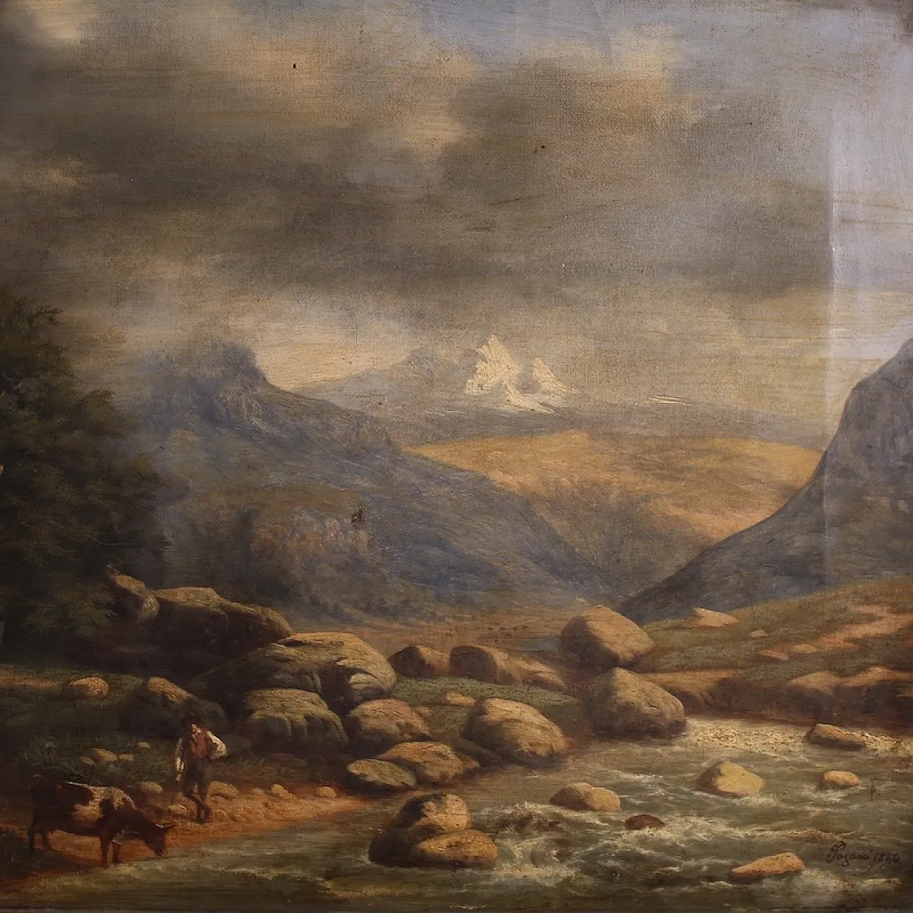 Italian painting, landscape, 19th century 3