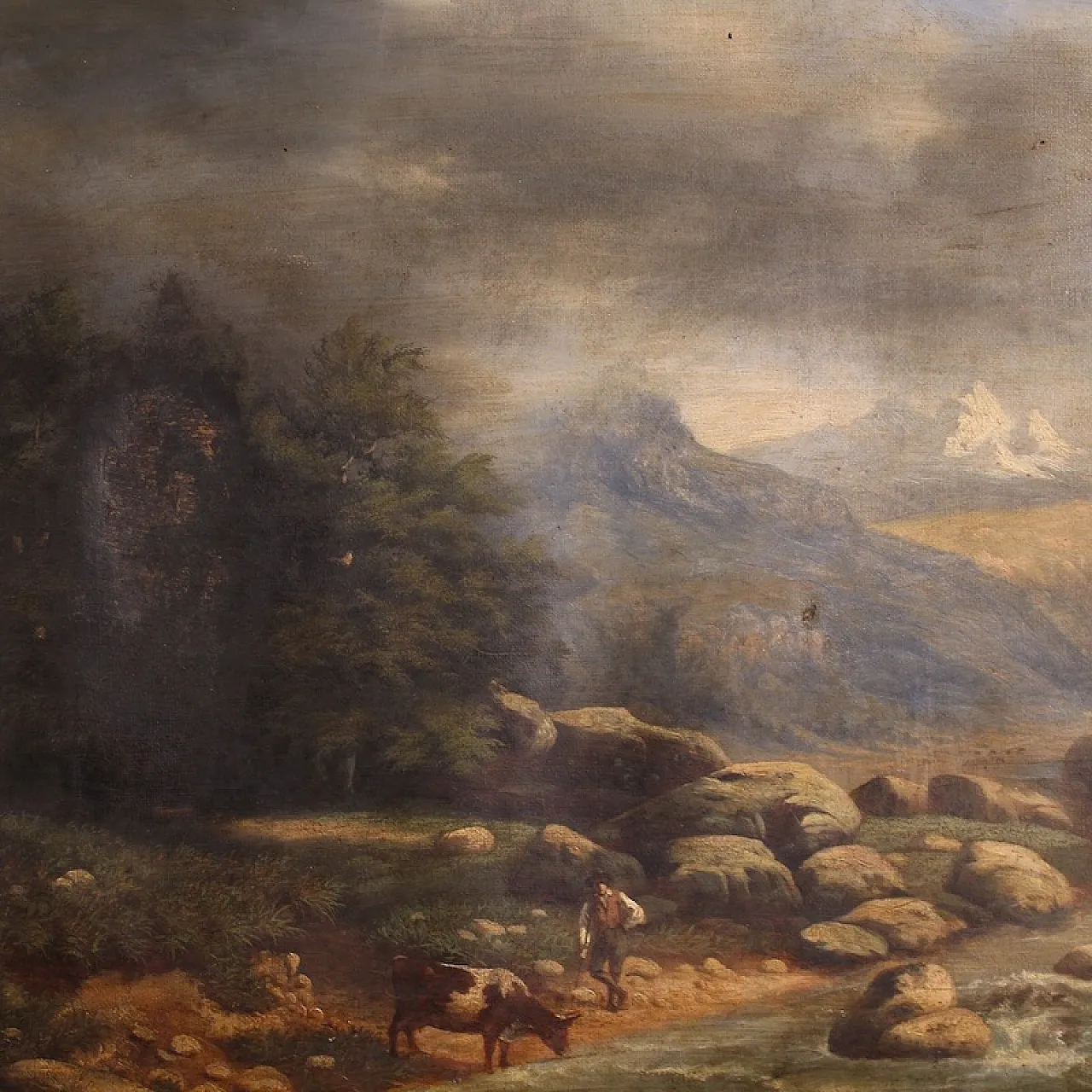 Italian painting, landscape, 19th century 4
