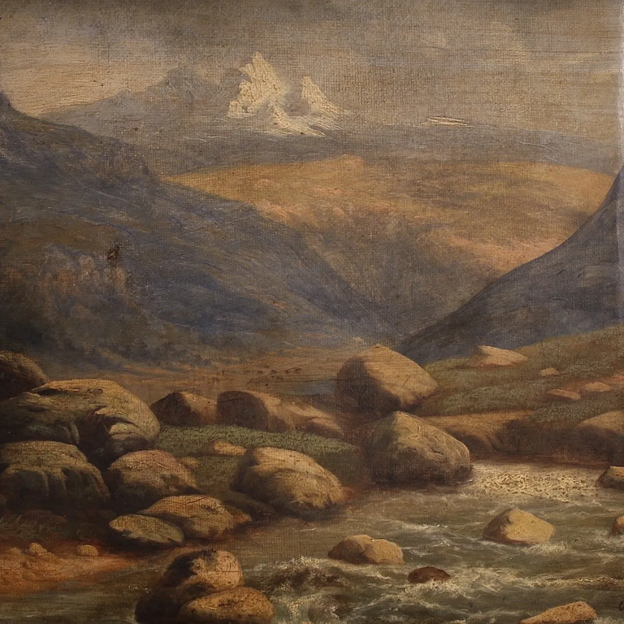 Italian painting, landscape, 19th century 7