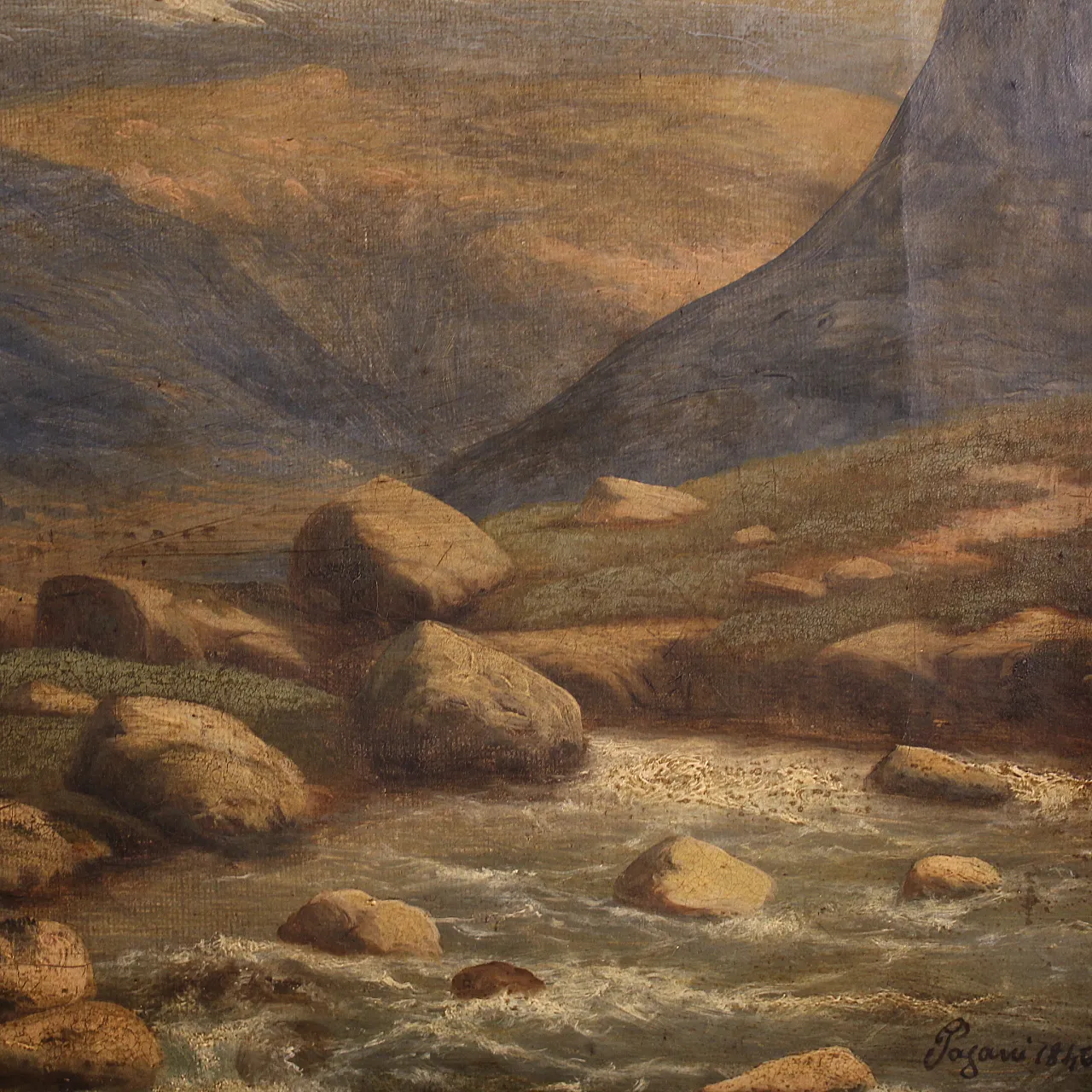Italian painting, landscape, 19th century 8