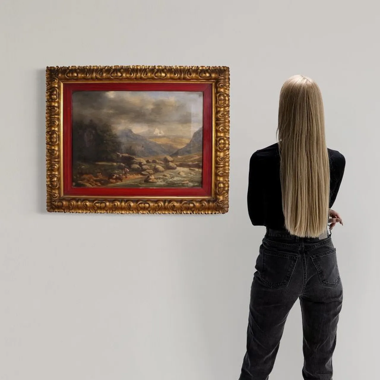 Italian painting, landscape, 19th century 12