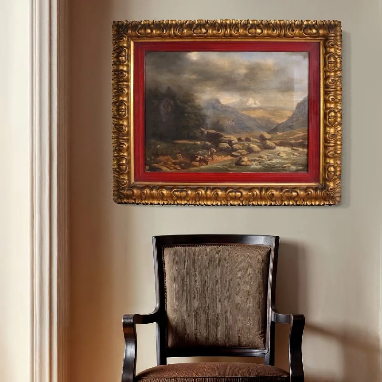 Italian painting, landscape, 19th century 13